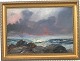 Rasmussen, 
Carl, T. (19th 
century) 
Denmark .: 
Marine, at 
Kullen in 
Sweden.Oil on 
canvas. Sign .: 
...