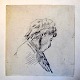 Tornøe, Wentzel 
(1844 - 1907) 
Denmark: Sketch 
- woman. Lead 
on paper. Verso 
stamped. 14.5 x 
14 ...