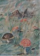 Stubbe 
Teglbjærg, CV 
(1894 - 1971) 
Denmark. Fungi 
in nature. 
Watercolor / 
ink on canvas. 
Signed ...