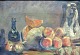 French artist 
(19th century): 
Arrangement on 
a table. Oil on 
canvas. 
Unsigned. 25 x 
34 ...