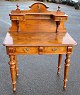 Ladies desk in polished walnut, 19th century Denmark. On four turned legs. With two ...