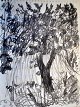 Gislason, Jon 
(1955 -) 
Denmark: A 
tree. Lead on 
paper. Signed 
1997. 30.5 x 23 
cm.
Unframed.