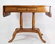 Antique empire 
table with 
flaps and 
marquetry in 
birch wood 
originating 
from Denmark 
made in the ...