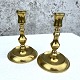Brass candlestick set, 14.7cm high, 10cm in diameter * Nice used condition *