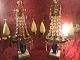 Prism brass candlesticks from 1900s, with marble in legs. Contact for price.