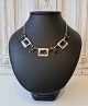 Vintage 
necklace in 
sterling silver 
and black 
enamel by Jens 
Tage Hansen 
with 
Greenlandic 
motifs ...