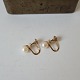 Vintage pearl earrings in 14 kt gold by Viggo WollnyStamped: 585 - VWLength 15.7 mm. ...