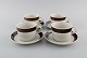 Hertha 
Bengtsson 
(1917-1993) for 
Rörstrand. Four 
Koka teacups 
with saucers in 
glazed 
stoneware. ...