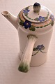 Side-handle 
coffee pot, 
Aluminia hand 
painted 
faience, "Viol" 
 coffee pot 
no.625 /179. 
Height ...