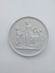 Bertel 
Thorvaldsen: 
Bing and 
Grondahl 
bisquit plate 
"Childhood and 
Spring". After 
relief modeled 
...
