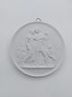 Bertel 
Thorvaldsen: 
Bing and 
Grondahl 
bisquit plate 
"Youth and 
spring" After 
relief modeled 
in ...
