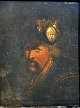 Unknown artist 
(18th century): 
Portrait of an 
artist with a 
hat by an 
easel. Oil on 
oak. ...