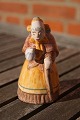 Hjorth figurine by L. Hjorth ceramics, Bornholm, Denmark.Beautiful figurine of an old wife ...