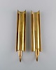 Pierre Forsell for Skultuna. Two Reflex wall candlesticks in brass. Swedish design, ...