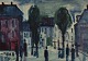 Svend Aage Tauscher (1911-1984), Danish artist. Oil on canvas. Modernist urban 
scenery. Dated 1964.
