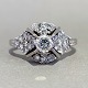 Povl Klarlund; a diamond ring in 18k white gold, total app. 1.15 ct.