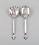 Georg Jensen Acanthus salad set in sterling silver.
