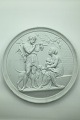 Bertel 
Thorvaldsen: 
Bing and 
Grondahl 
bisquit plate 
"Mandom og 
efterår" After 
relief modeled 
in ...