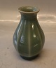 Unique Hans 
Henrik Hansen 
Vase green with 
lines under the 
glaze 13 cm HHH 
Royal 
Copenhagen ...