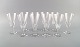 Baccarat, France. 10 art deco champagne flutes in clear mouth-blown crystal 
glass. 1930s.

