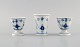 Bing & Grøndahl blue fluted vase and two egg cups. 1920/30