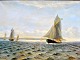 Hansen, Hans 
(19th / 20th 
century) 
Denmark: Ships 
at sea. Oil on 
canvas. Signed. 
50 x 70 ...