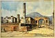 Gallo, Giovanni 
(20th Century) 
Italy: Pompei. 
Time of Giave. 
Watercolor. 
Signed. 13 x 19 
...