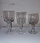 Diverse glas. Alle i god stand. Første billed fra venstre hhv. højde, 17½, 16½ og 14½ cm.