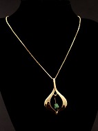 14 carat gold necklace and pendant