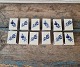 Set on 12 
matchboxes with 
embroidered 
with motif 
inspired by 
Blue Flower 
Measure 4 x 
5.5 c. ...