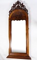 Antique Christian VIII mirror with decoration in mahogany from around the 1860s.Dimensions in ...