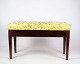 Piano bench / stool in mahogany with light floral fabric from around 1910.Dimensions in cm: H: ...