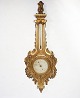 Louis XVI French barometer with carvings and original gilding from the late 1700s. Stands in ...