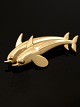 Georg Jensen 18 
carat gold 
double dolphin 
brooch #1317 L. 
4 cm. design 
Arno Malinowski 
item no. ...