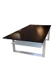 Coffee table with aluminum frame and black ash wood of hubs model AK 132. In very good ...
