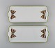 Limoges, France. Two rare Christian Dior "Spring" serving trays in porcelain 
decorated with ribbon and bow. 1980s.
