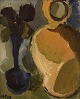 Gösta Asp (1910-1986), Sweden. Oil on board. Modernist still life. Dated 1958.
