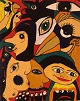 Elisabeth 
Jensen. Danish 
artist. Acrylic 
on canvas. "The 
girl with the 
eyes". Figure 
...