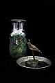 Rare, antique 
dish in poor 
man's silver ( 
Mercury Glass ) 
from the 1800 
century with a 
fine ...