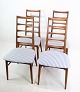 Set of four chairs, model "Lis", designed by Niels Koefoed in teak from around the 1960s. The ...