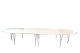 Super Ellipse 
conference 
table with 
white laminate 
and aluminum 
edge, designed 
by Piet Hein & 
...