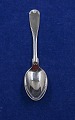 Old Danish solid silver flatware, dessert spoon 17cm