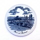 Royal 
Copenhagen, 
Aluminia, 
Tranquebar, 
Grease plate 
with 
prospectus, The 
bridge at 
Immervad # ...