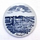 Royal 
Copenhagen, 
Aluminia, 
Tranquebar, 
Grease plate 
with 
prospectus, 
Klebækhøjene # 
1403, 14.5 ...