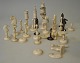 A large 
collection of 
antique chess 
figures in 
bone, 19th 
century. More 
than 20 perfect 
figures ...