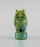 Zsolnay owl in glazed ceramics. Beautiful eosin glaze. Late 20th century.Measures: 8 x 4 ...