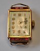 Ladies wristwatch in gold box, deco, with rubies, Switzerland. With the number: 6855. Box ...