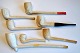 Collection of 7 
old chalk 
pipes, 19./20. 
With 
decorations of 
ships, anchors, 
rams, eagle 
claws, ...