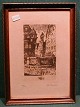 Lithografie von H. Kruuse mit Motiv von Rothenburg ob der Tauber.