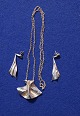 Set of jewelery in 925 silver from the 1970s, designed by the Danish silversmith Bent ...